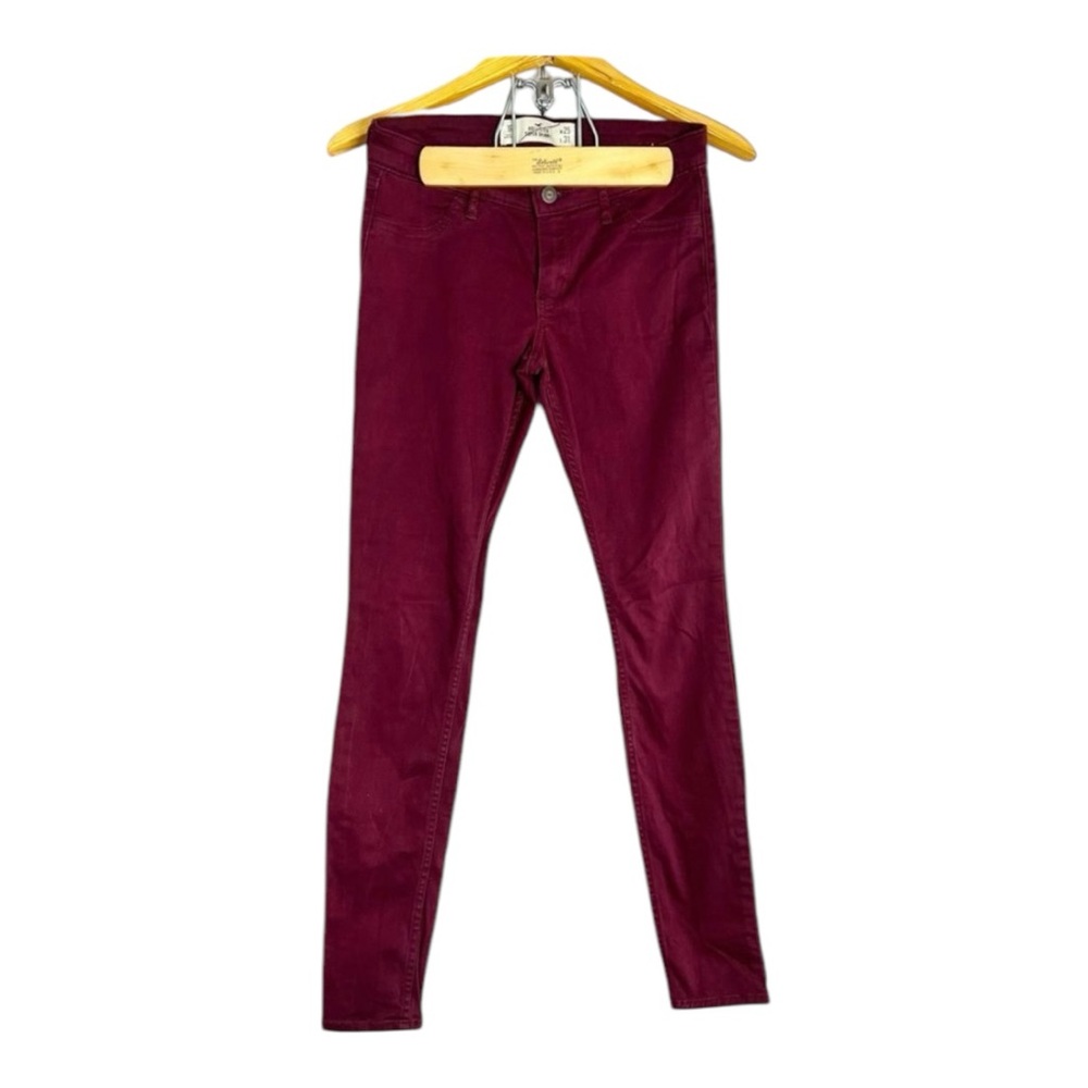 Hollister Maroon Wine Stretch Super Skinny Jeans Size 1